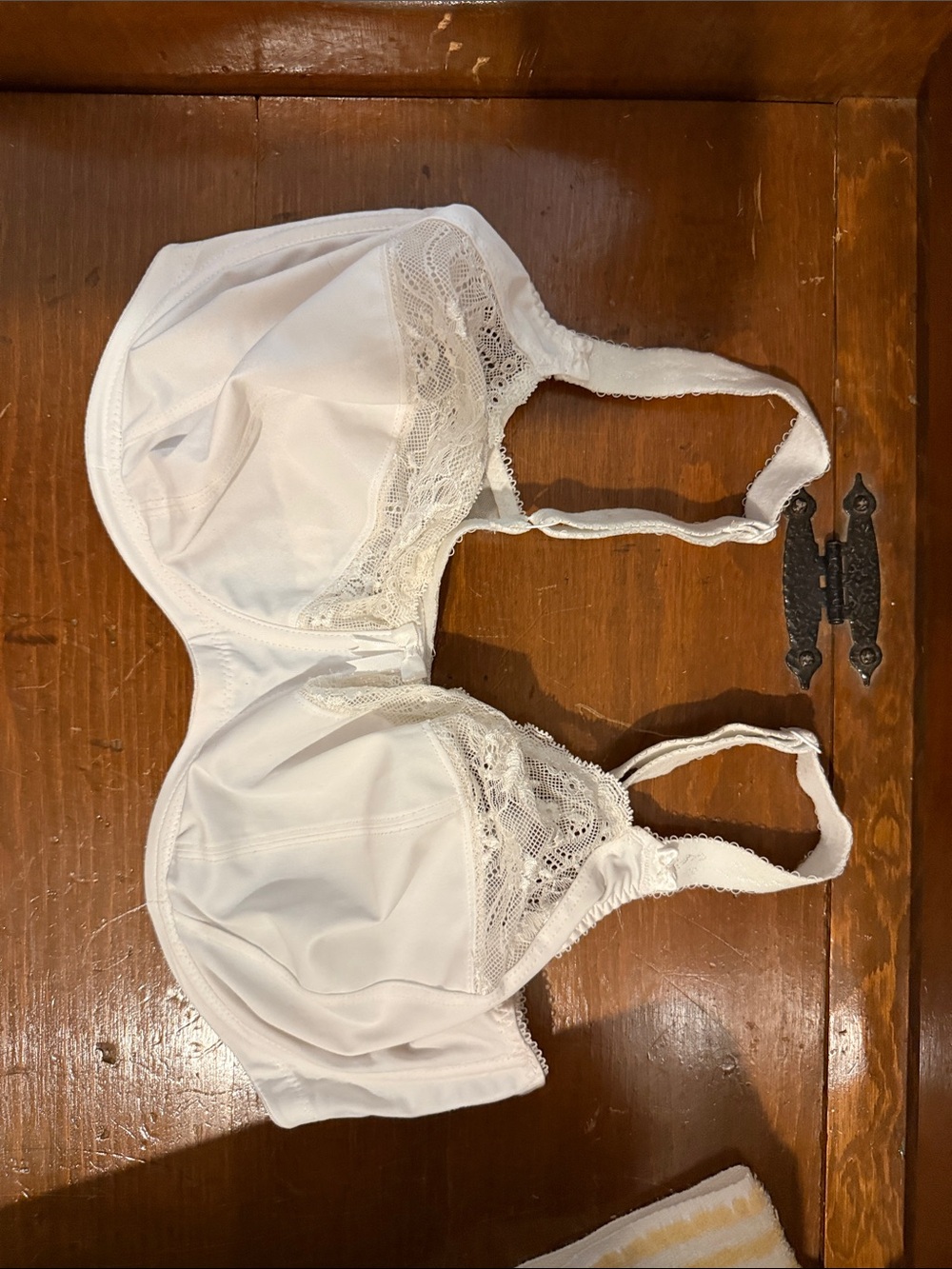 Elomi White Lace Trim Full Coverage Bra - Women Intimates & Sleepwear

36GG UK